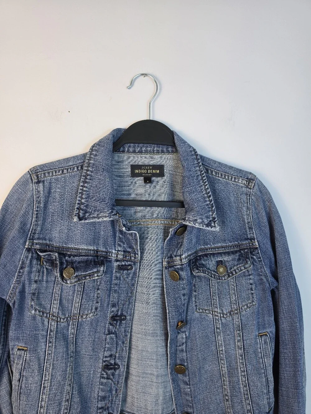 J.Crew Indigo Denim Jacket Women Size Small 100% Cotton